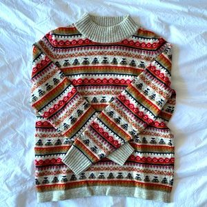 J Crew Fair Isle print sweater - wool blend